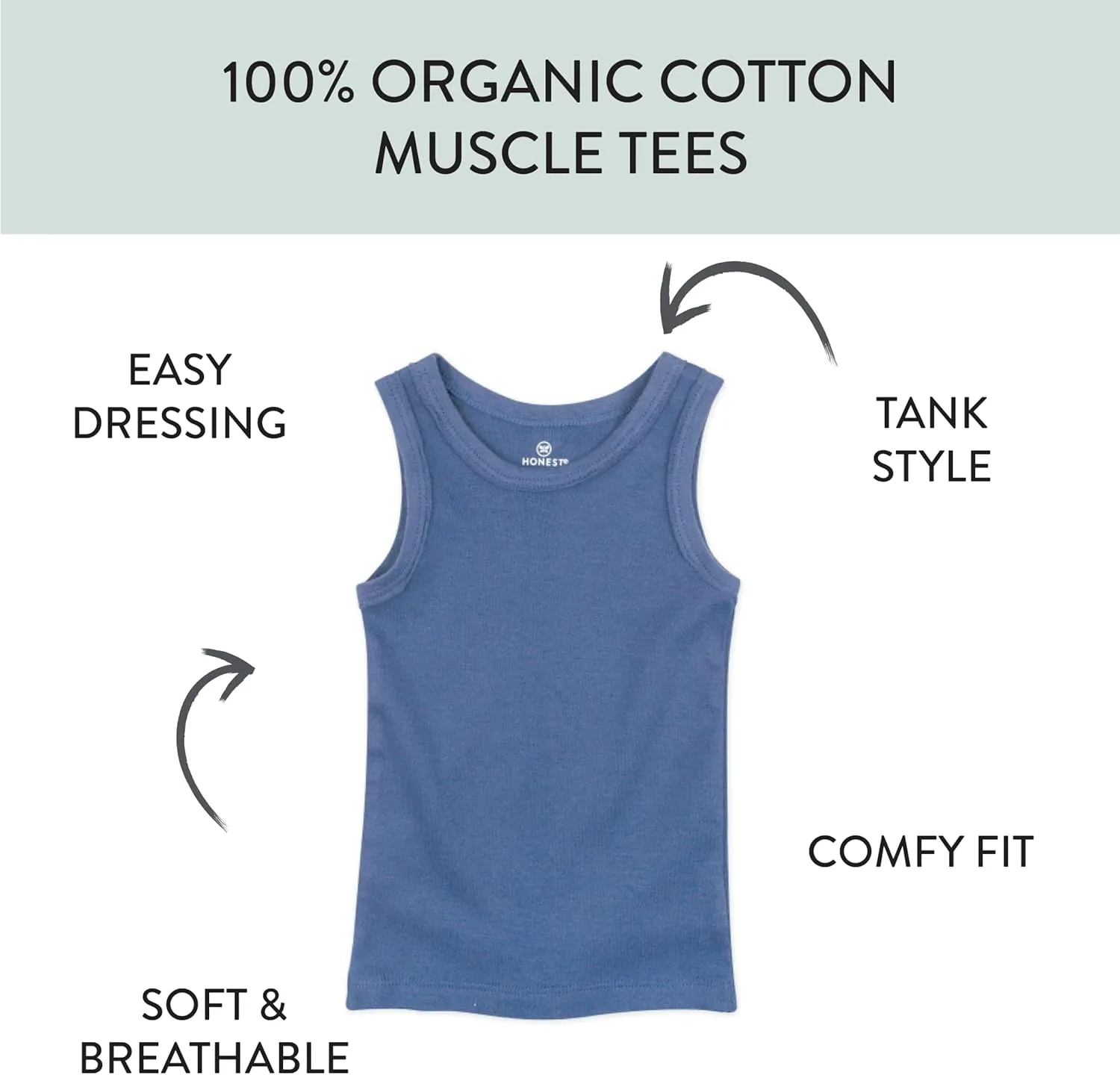 HonestBaby Multipack Long Sleeve T-shirts Tee 100% Organic Cotton Baby, Toddler, Kids, Boys, Girls