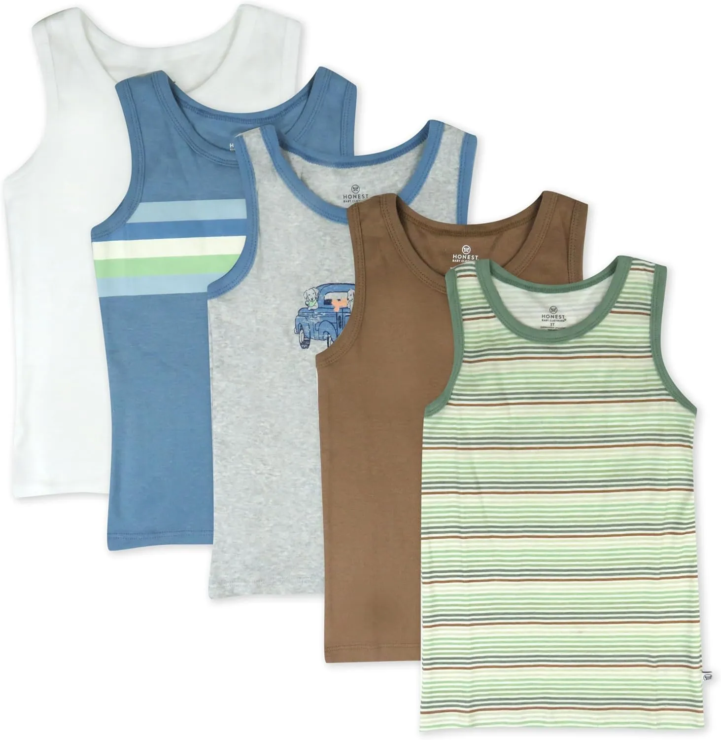 HonestBaby Multipack Long Sleeve T-shirts Tee 100% Organic Cotton Baby, Toddler, Kids, Boys, Girls