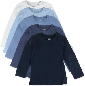 HonestBaby Multipack Long Sleeve T-shirts Tee 100% Organic Cotton Baby, Toddler, Kids, Boys, Girls