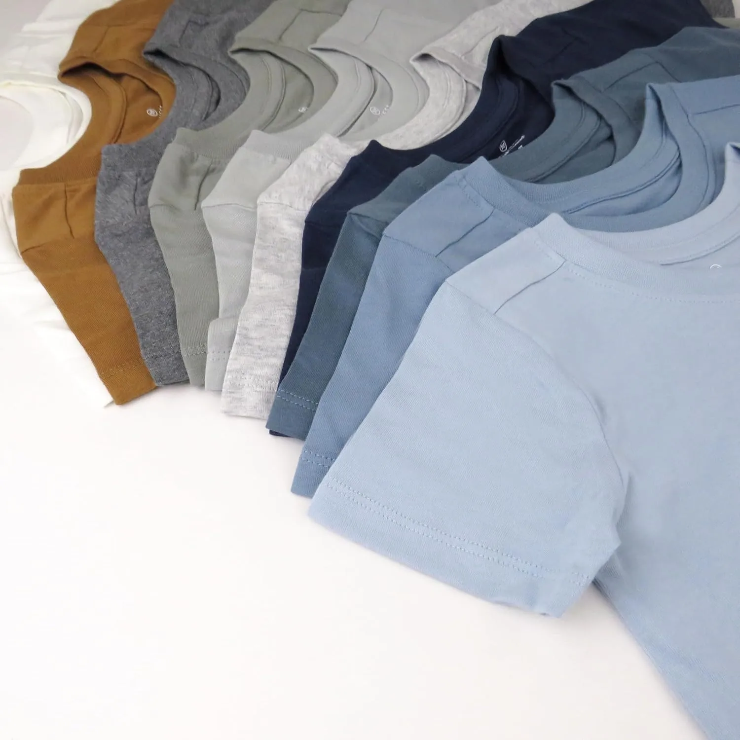 HonestBaby Multipack Short Sleeve T-Shirt Tee 100% Organic Cotton Infant Baby, Toddler, Little Kids Boys, Girls, Unisex