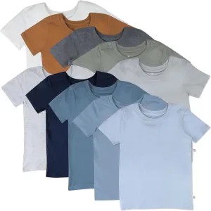 HonestBaby Multipack Short Sleeve T-Shirt Tee 100% Organic Cotton Infant Baby, Toddler, Little Kids Boys, Girls, Unisex