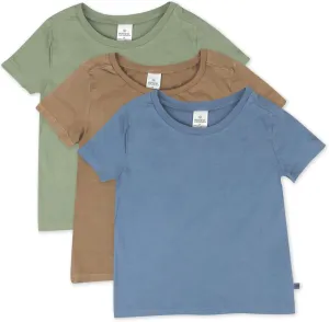 HonestBaby Multipack T-Shirts Short Sleeve Pocket Tees 100% Organic Cotton for Infant Baby and Toddler Boys, Girls, Unisex