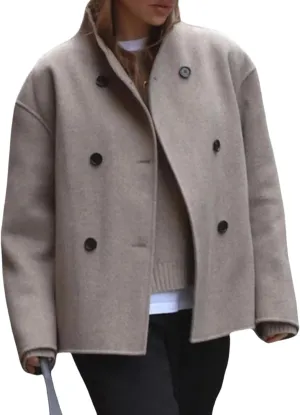HOTIAN Women Long Sleeve Cardigan Sweater Open Front Cropped Jackets 2024 Fall winter Outwear
