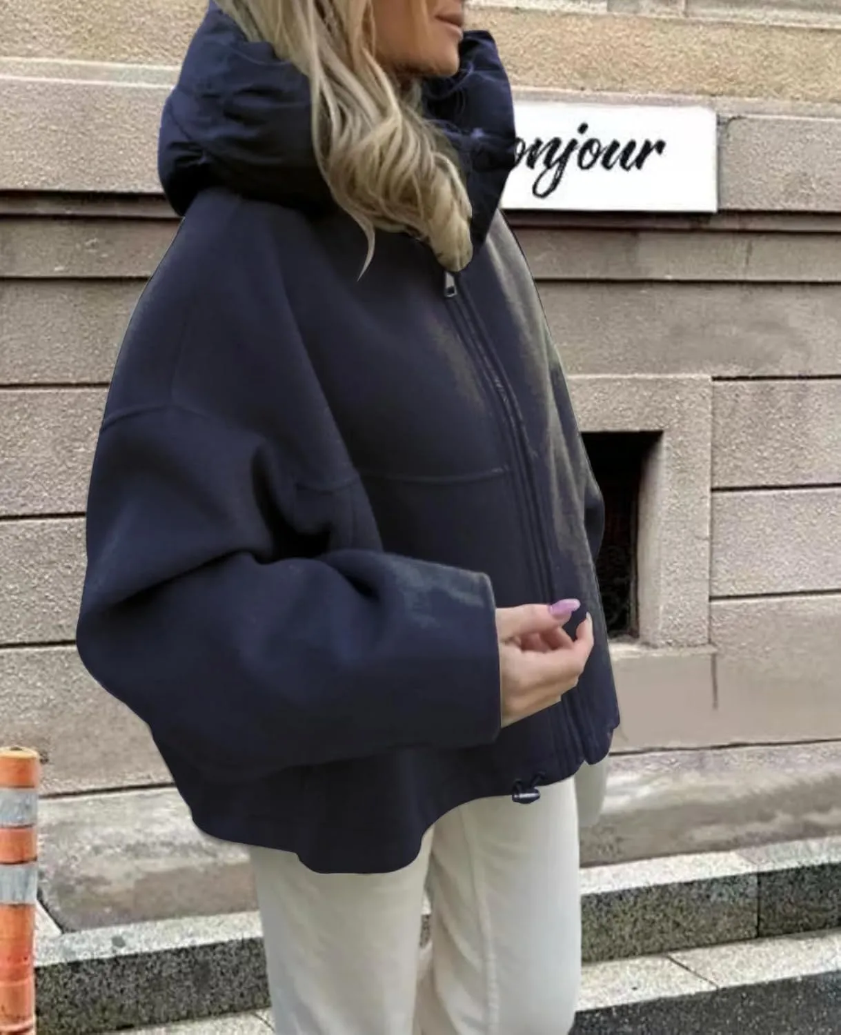 HOTIAN Women Long Sleeve Cardigan Sweater Open Front Cropped Jackets 2024 Fall winter Outwear
