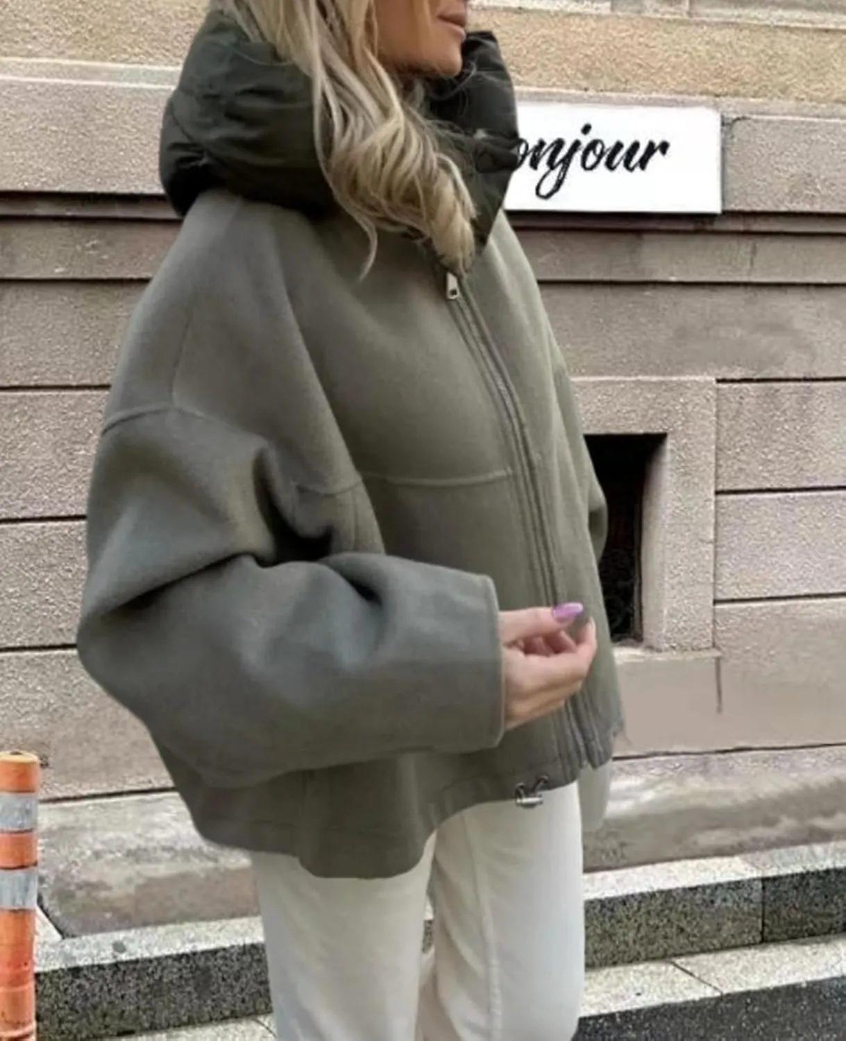 HOTIAN Women Long Sleeve Cardigan Sweater Open Front Cropped Jackets 2024 Fall winter Outwear
