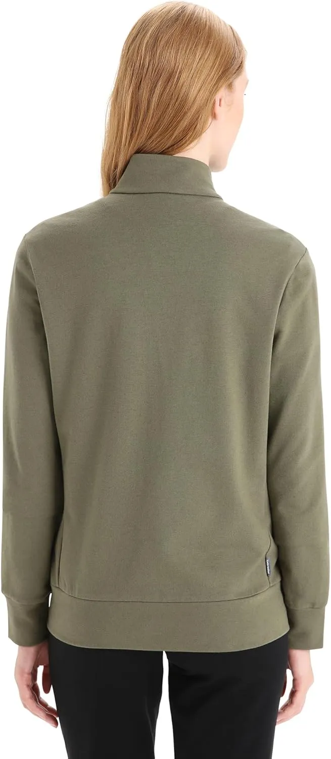 Icebreaker Merino Women's Central Long Sleeve Full-Zip Casual Wool Lounge Sweatshirt