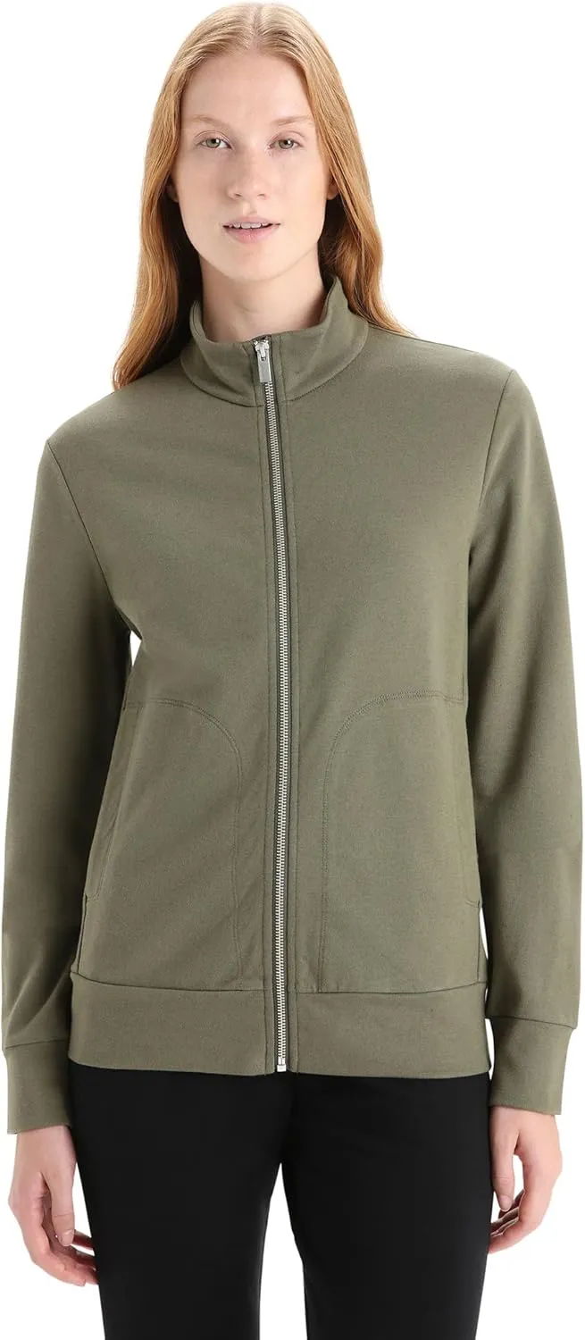 Icebreaker Merino Women's Central Long Sleeve Full-Zip Casual Wool Lounge Sweatshirt