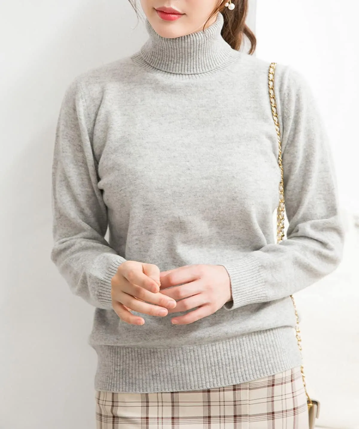 iXubem Cashmere Sweaters for Women Lightweight Turtleneck Sweater Winter Cozy Knitted Pullover Tops 100% Merino Wool