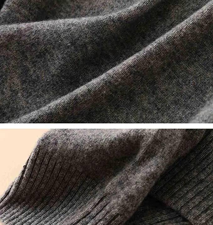 iXubem Cashmere Sweaters for Women Lightweight Turtleneck Sweater Winter Cozy Knitted Pullover Tops 100% Merino Wool