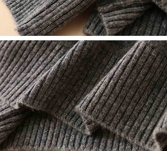iXubem Cashmere Sweaters for Women Lightweight Turtleneck Sweater Winter Cozy Knitted Pullover Tops 100% Merino Wool