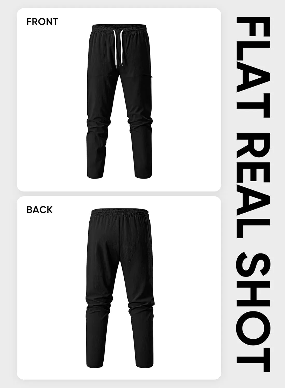 JMIERR Mens Casual Lightweight Pants Stretch Elastic Waist Drawstring Jogging Sweatpants Pants