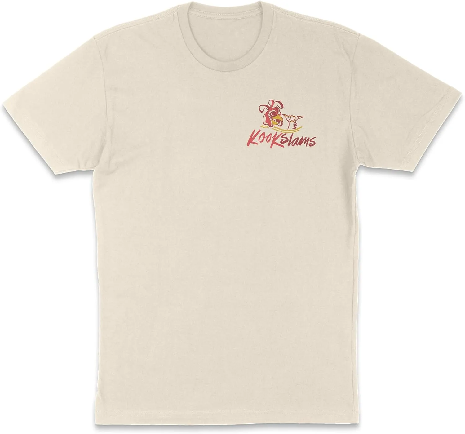 Kookslams Fried Chicken T-Shirt, Trendy Novelty Short Sleeve Tee for Men & Women, Soft Material