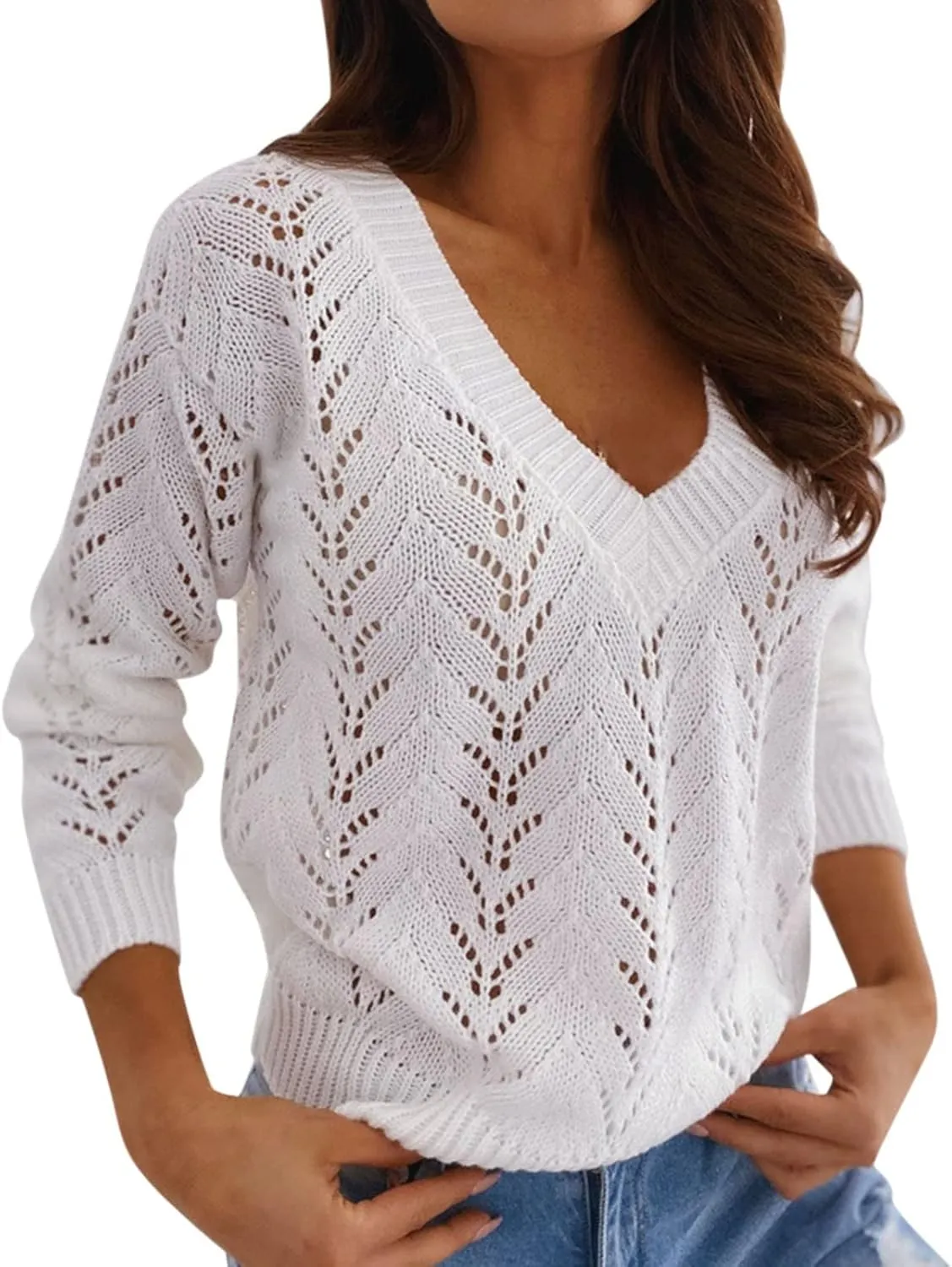 Ladies Casual Print Button Down Pocket Long Sleeve Short Loose Knit Cardigan Oversize All up Wrap Sweater