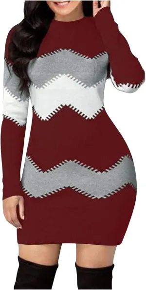 LCMTWX Women's Crewneck Oversized Sweater Dress 2023 Oversized Pullover Dresses Oversized Pullover