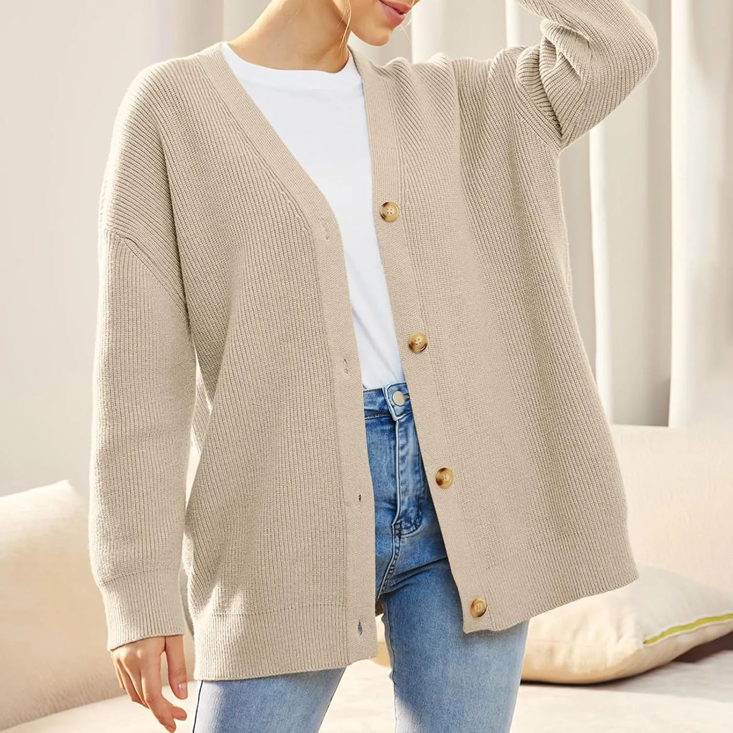 LCMTWX Womens Oversized Sweaters Casual Pullover Knitted Tops Loose Sleeve Sweater 2023 Fall Oversized Ribbed Knit Sweaters