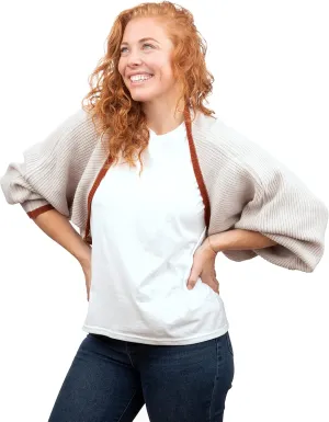 LEFF 360 Women Cardigan - Long Sleeve Sweater - Loose Warm Knit Sweaters - Open Front or Back - Arm Warmer - Knitwear