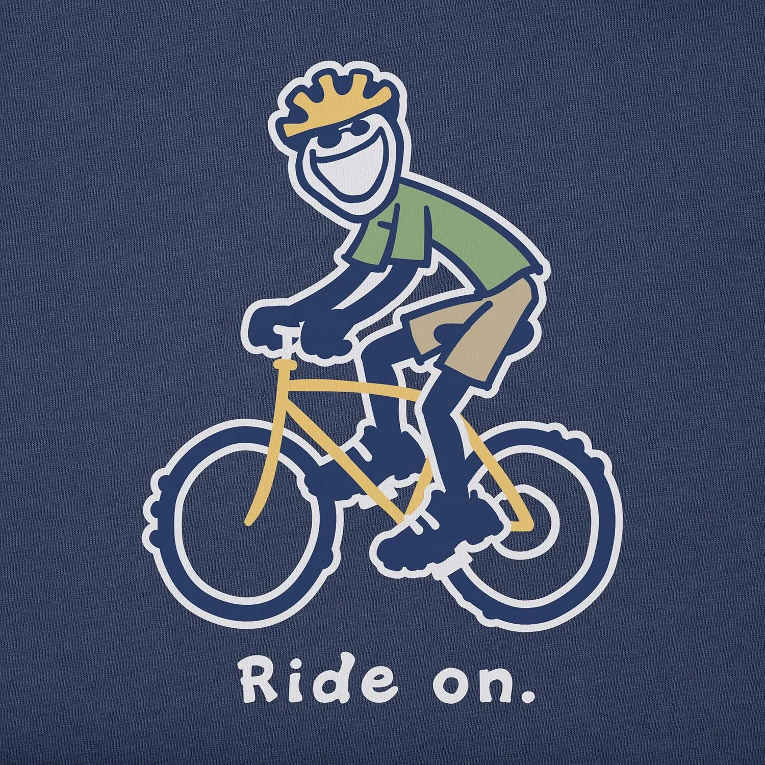 Life is Good Men's Crusher Tee Shirt, Short Sleeve Cotton Graphic T-Shirts, Bike Jake