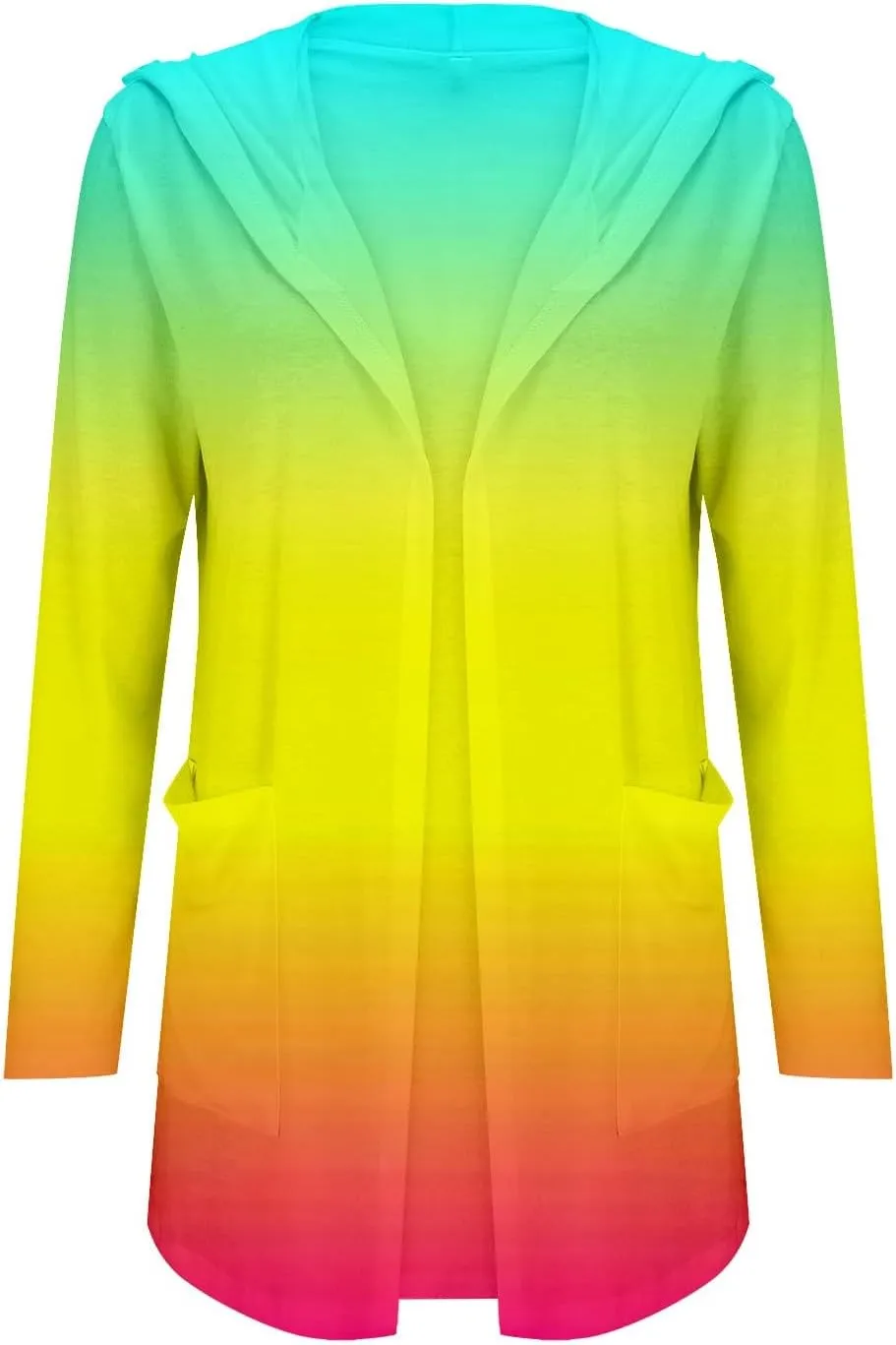 Long Cardigans for Women Trendy 2024 Summer Lightweight Casual Comfy Open Front Hooded Cardigan Sweater with Pocket