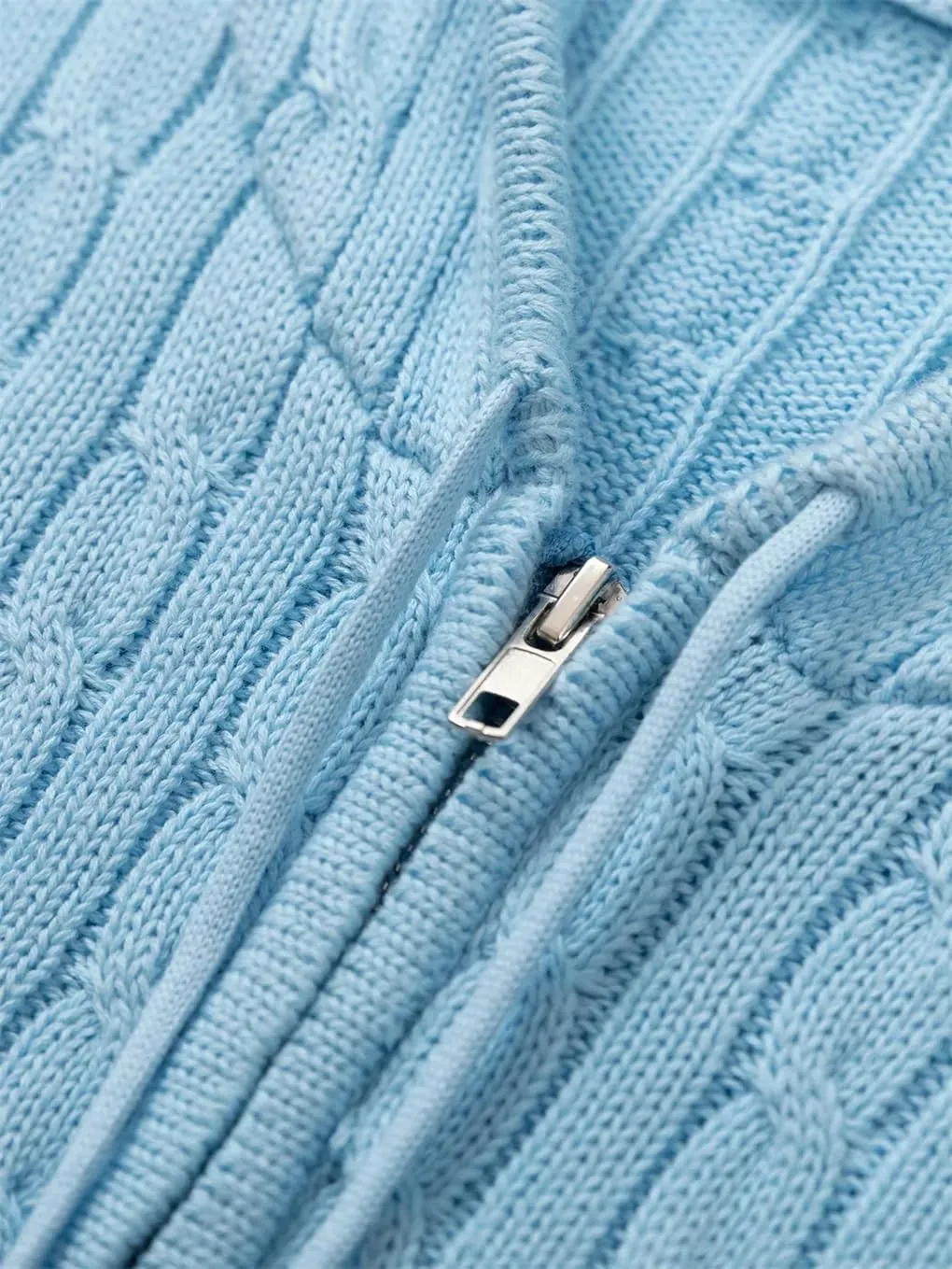 Long Sleeve Top Cropped Cardigans Women Knit Sweaters Zipper Up Cardigan Hooded Sweater Coat