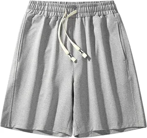 Loose Fit Lounge Shorts Men's Workout Cotton Shorts Big and Tall Gym Shorts Athletic Shorts Lightweight Summer Shorts