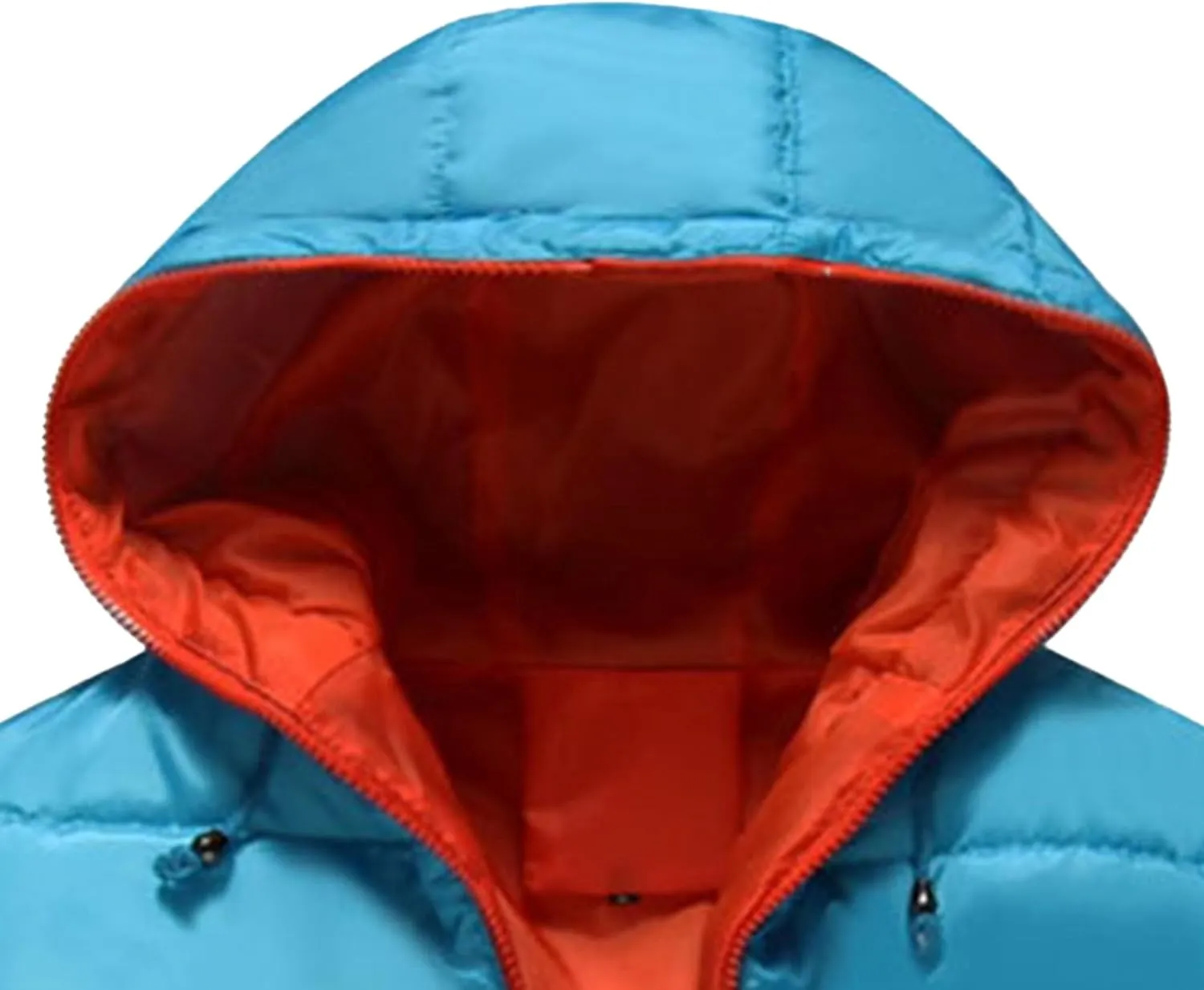 Maiyifu-GJ Men Hooded Winter Down Jackets Coat Thicken Padded Parka Warm Outerwear Lightweight Waterproof Hiking Coat