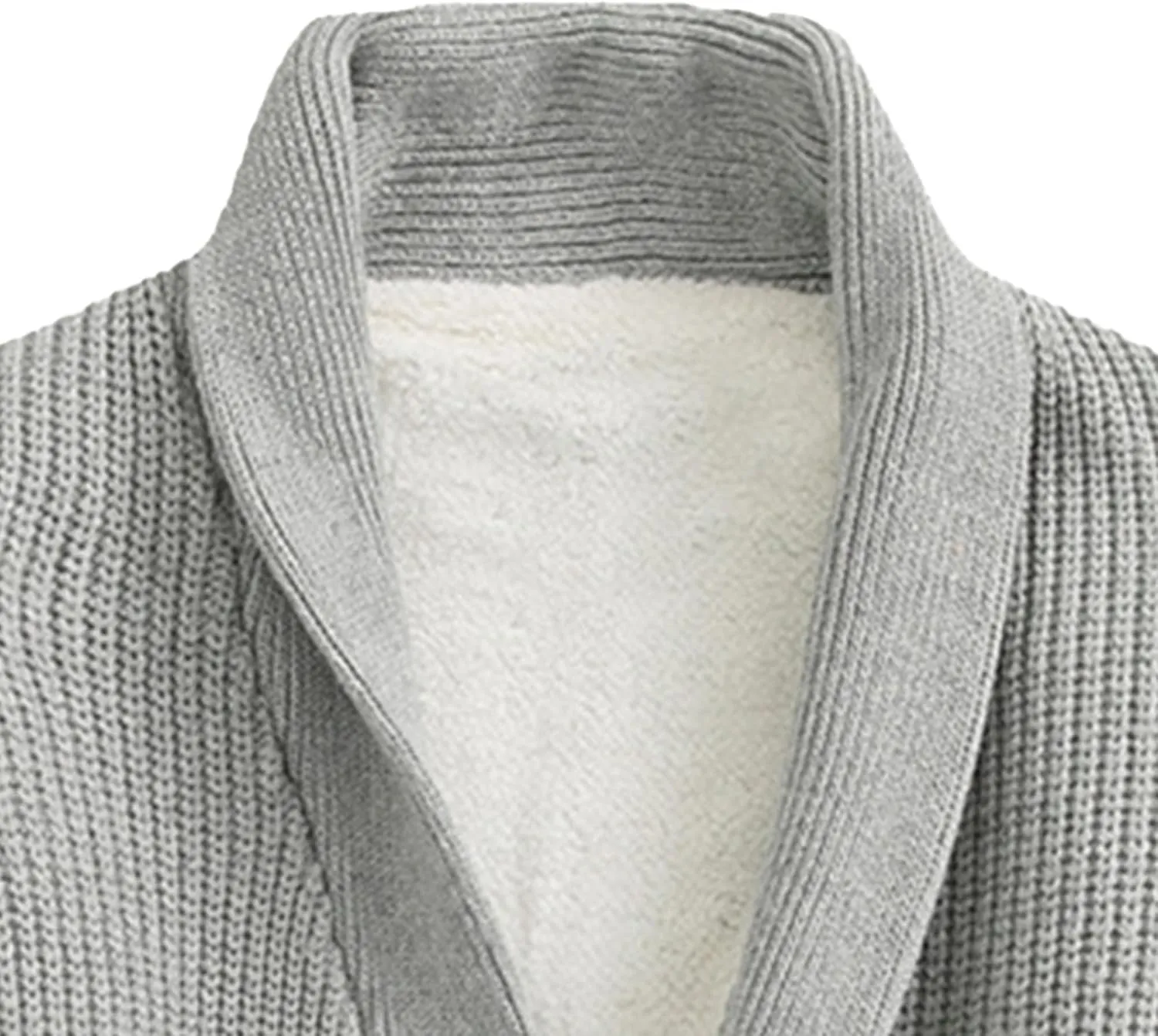 Men Button Down Wool Cardigan Slim Fit Shawl Collar Cardigans Sweater Stand Collar Button Knit Jacket
