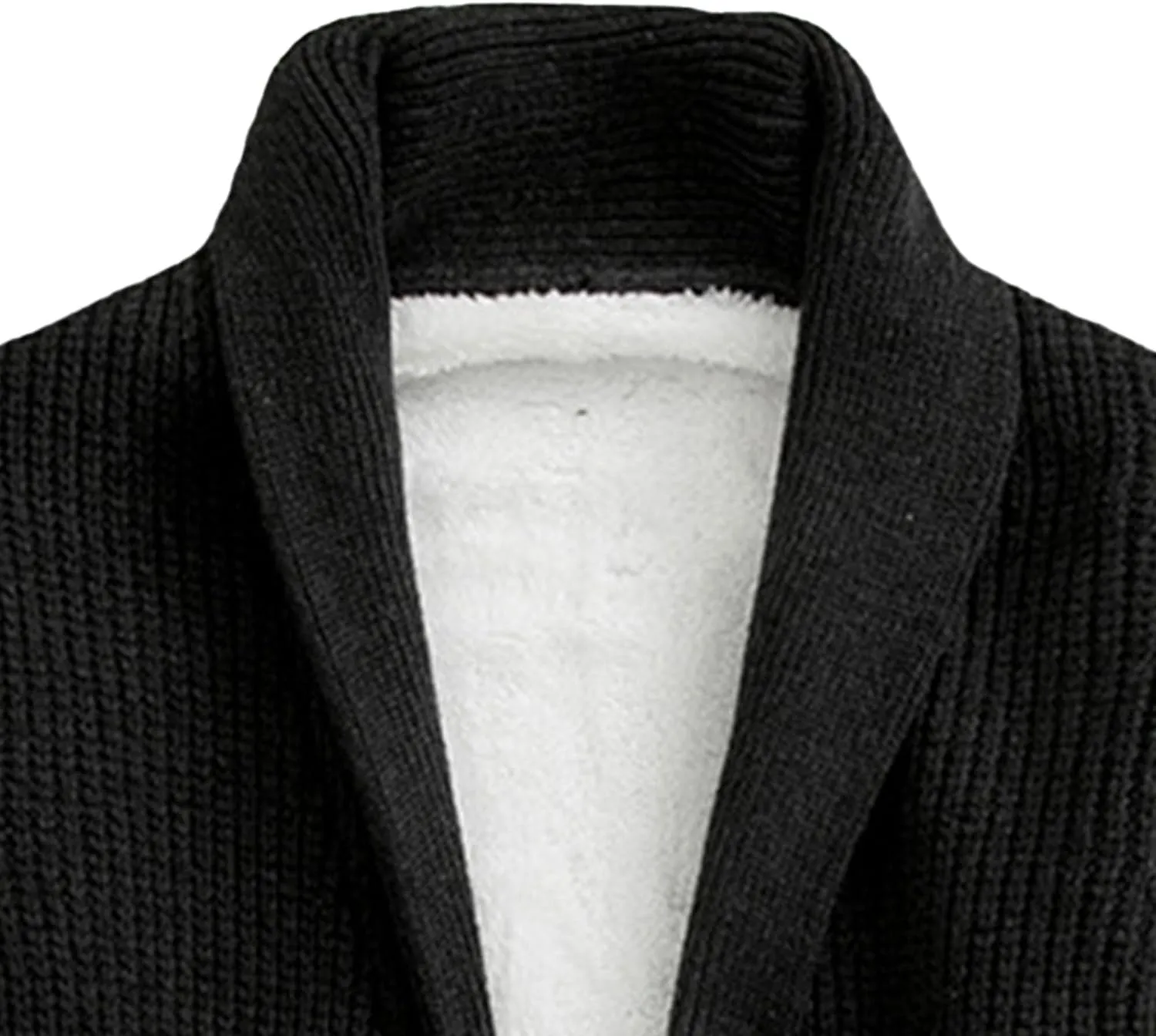 Men Button Down Wool Cardigan Slim Fit Shawl Collar Cardigans Sweater Stand Collar Button Knit Jacket