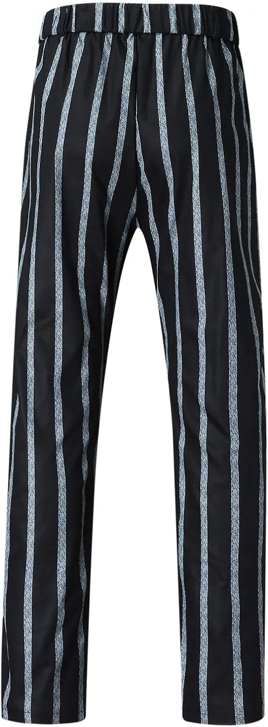 Men Plaid Slant Pocket Tapered Pants Slim Fit Stretch Flat Front Business Golf Pencil Pants Modern Grid Tailored Pants
