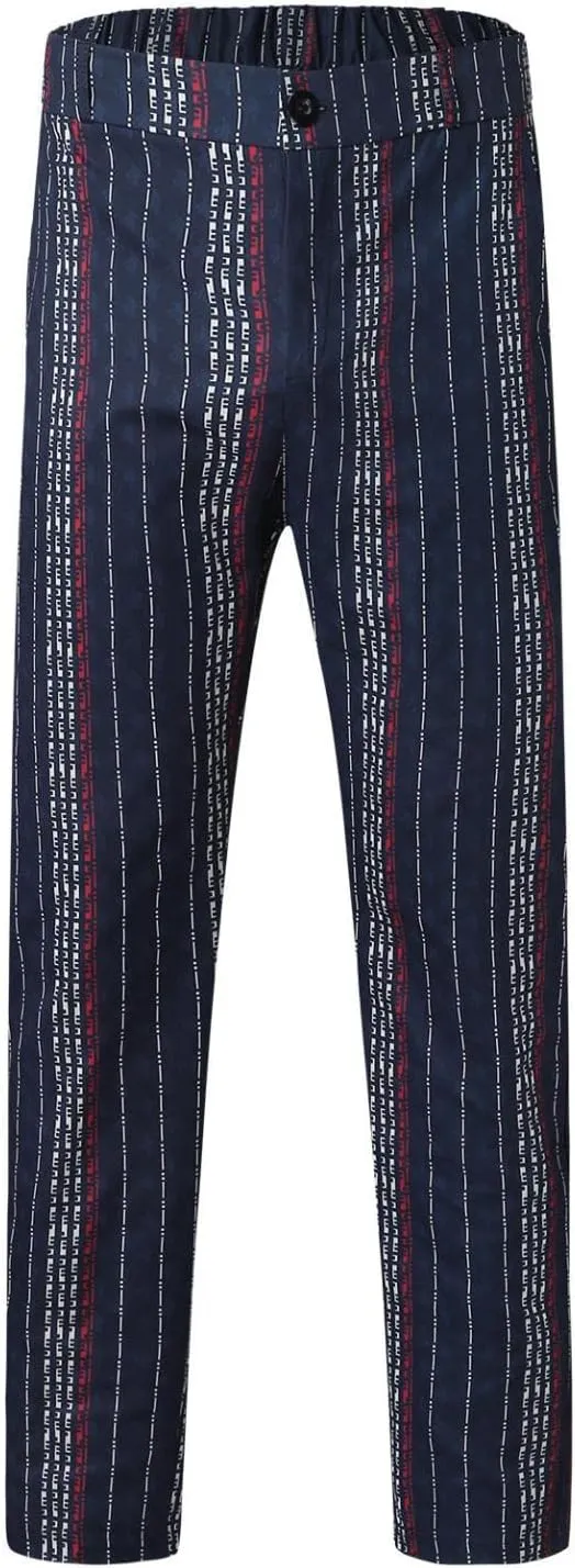 Men Plaid Slant Pocket Tapered Pants Slim Fit Stretch Flat Front Business Golf Pencil Pants Modern Grid Tailored Pants