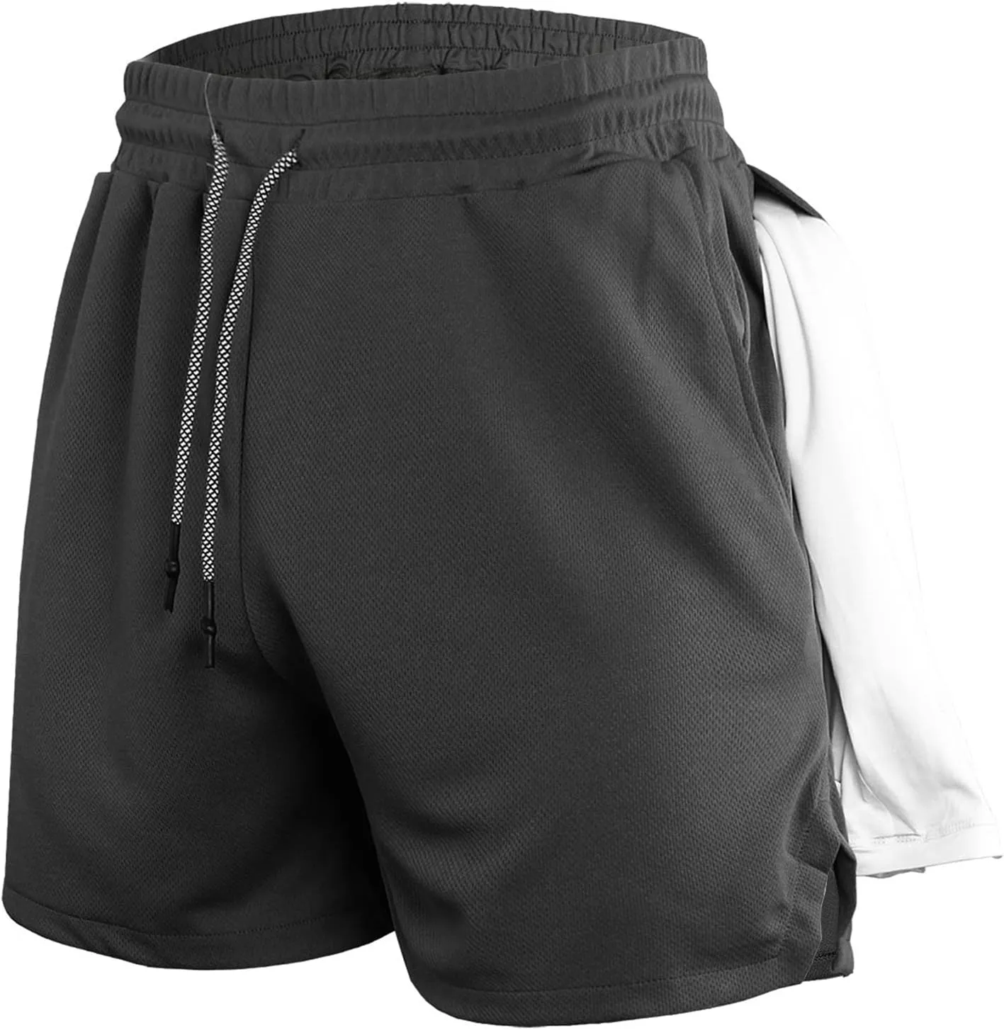Men Running Shorts with Towel Loop Quick Dry Exercise Shorts for Gym Workout