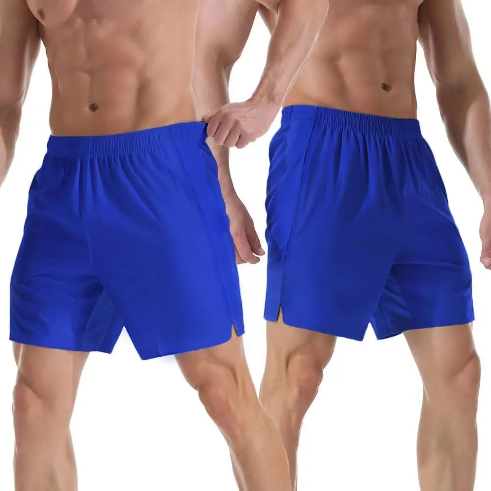 Men's 7" Athletic Running Shorts Lightweight Quick Dry Gym Workout Shorts with Zipper Pockets