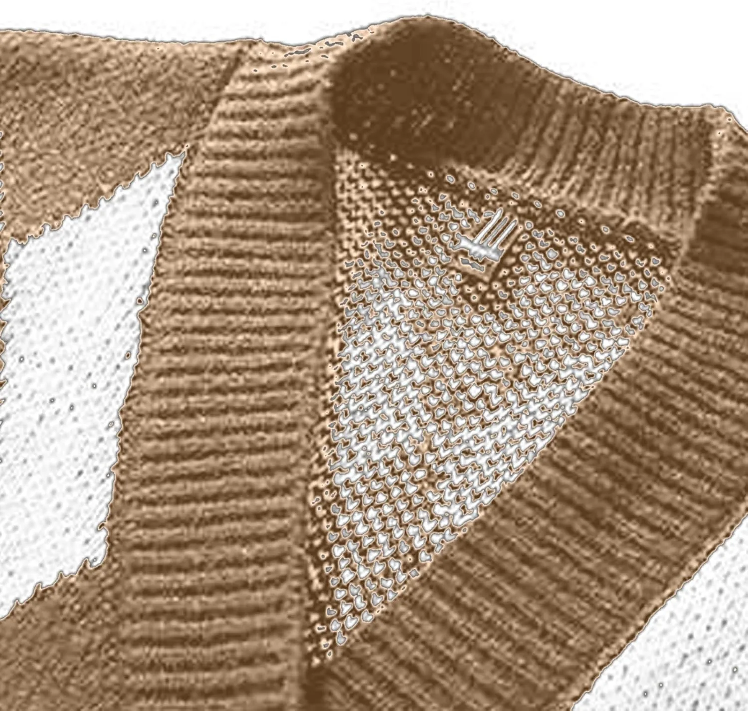 Mens Argyle Print Sweater Vest Button V Neck Fall Cardigan Casual Sleeveless Knitted Houndstooth Jumper Blouses