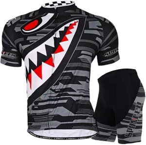 Men's Biking Jersey Full Zip Riding Wear Cycling Clothes by Sponee