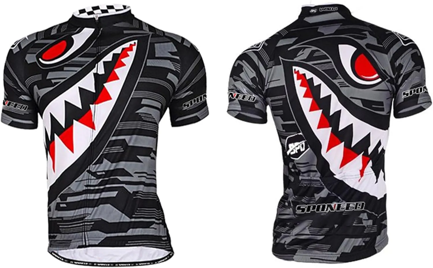 Men's Biking Jersey Full Zip Riding Wear Cycling Clothes by Sponee