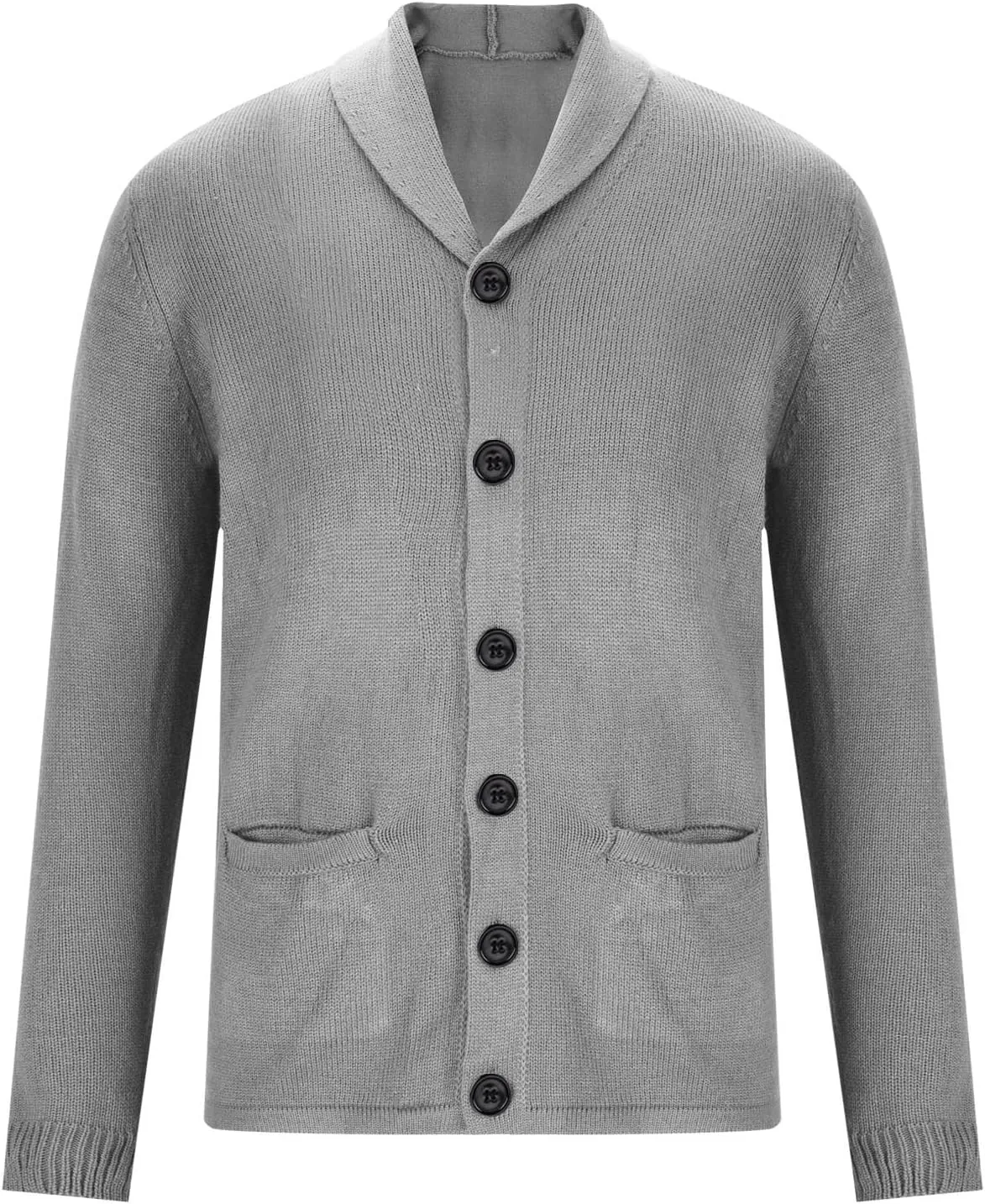 Mens Cardigan Sweater Lightweight Open Front Cardigan Button Down Knit Sweater Casual Long Sleeve Sweater with Pocket