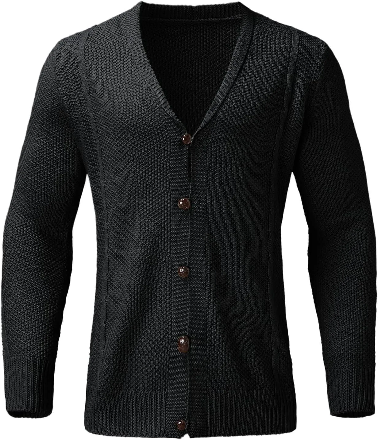 Mens Cardigan Sweater Men's Lightweight Cardigan Sweater Single-Breasted V-Neck Knitted Cardigans Jacket