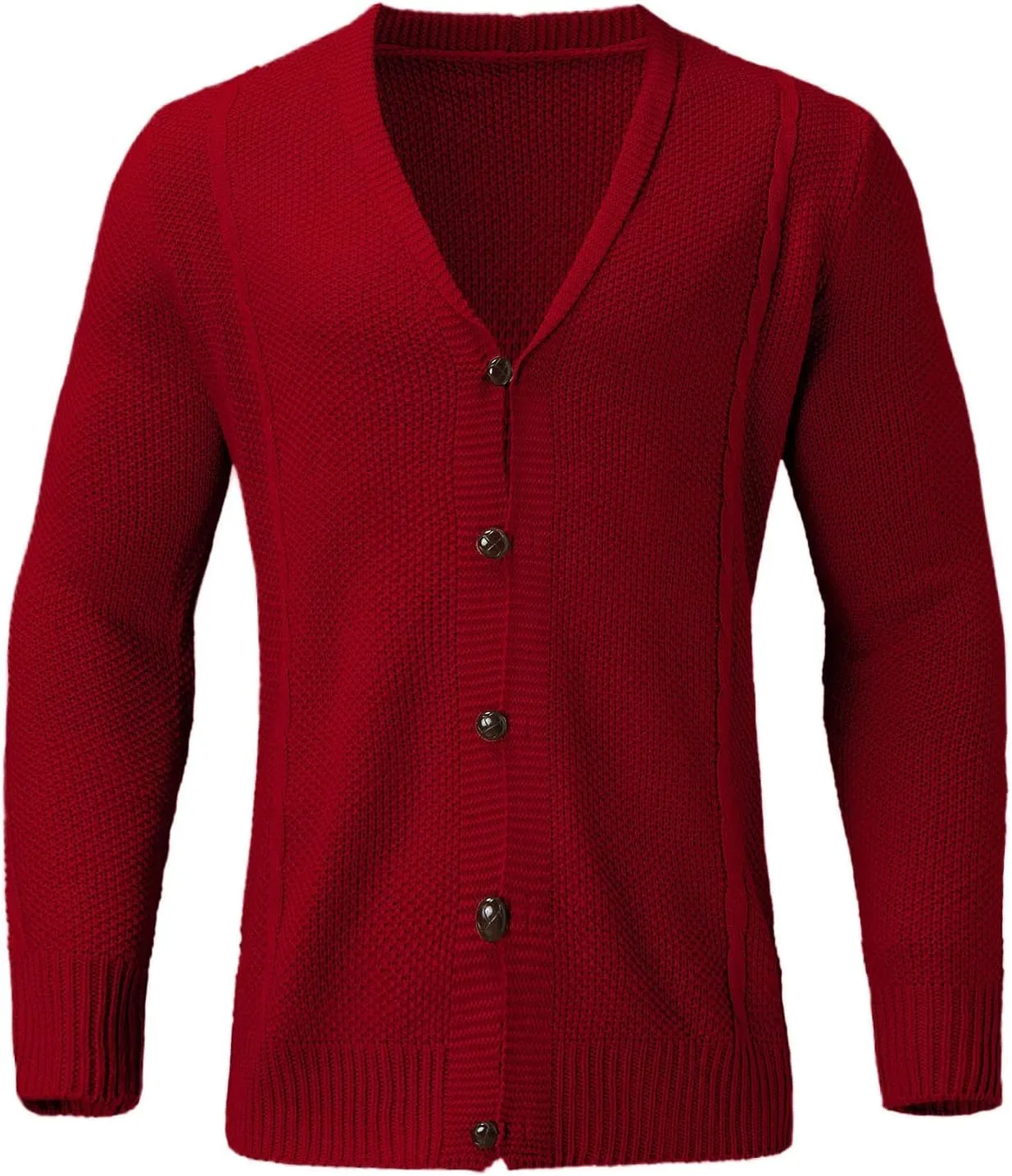 Mens Cardigan Sweater Men's Lightweight Cardigan Sweater Single-Breasted V-Neck Knitted Cardigans Jacket