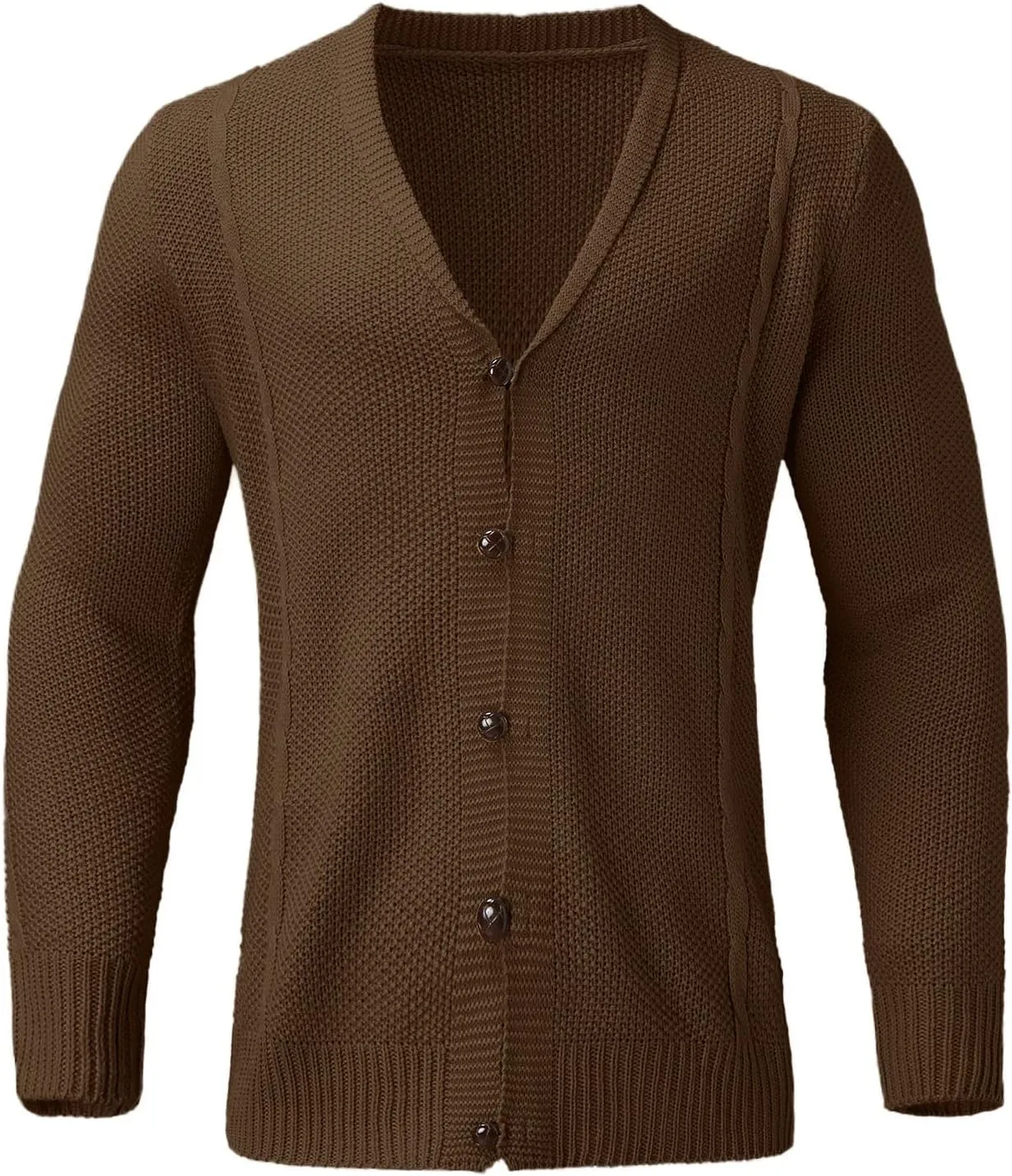 Mens Cardigan Sweater Men's Lightweight Cardigan Sweater Single-Breasted V-Neck Knitted Cardigans Jacket