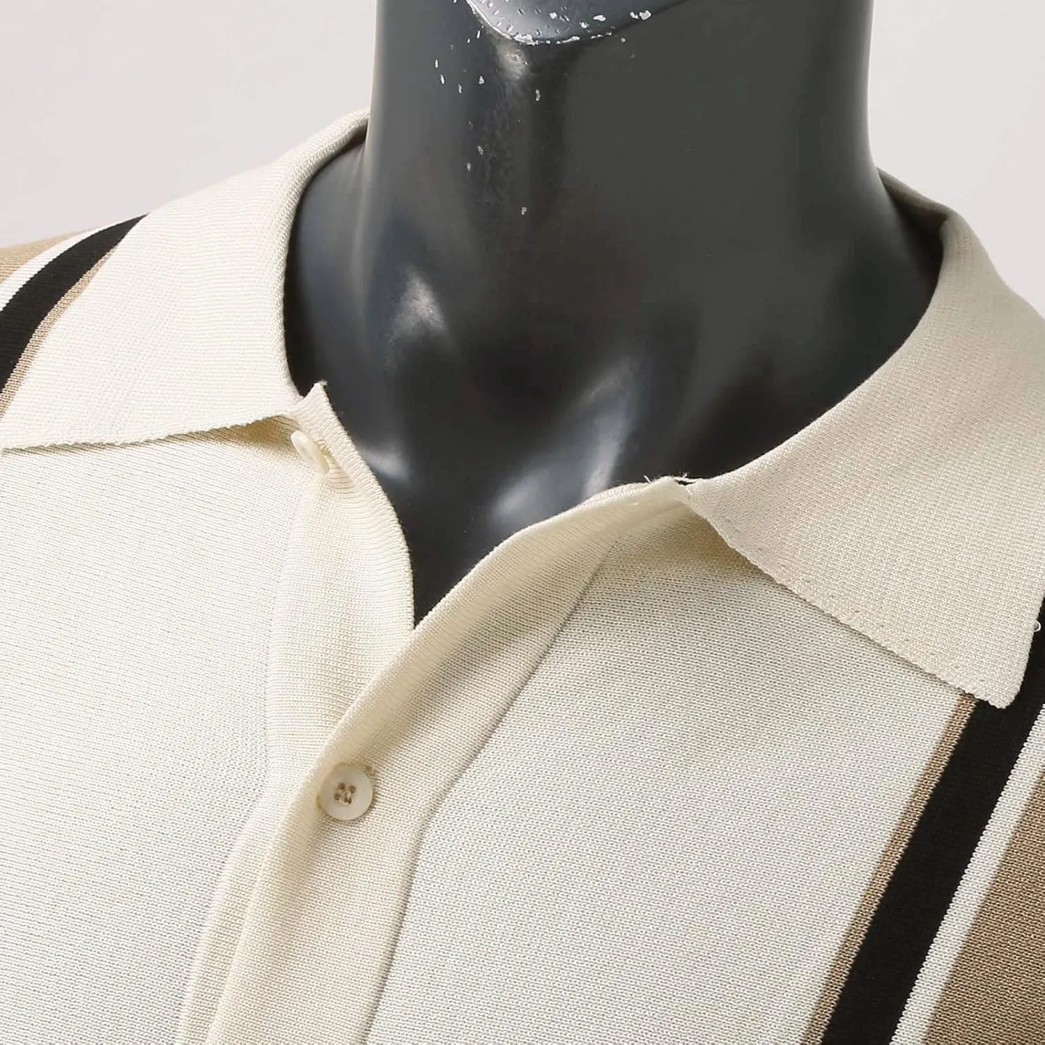 Mens Cardigan Sweater Men's Stripped Button Down Sweaters Label Collar V-Neck Knitted Cardigans Coat Top