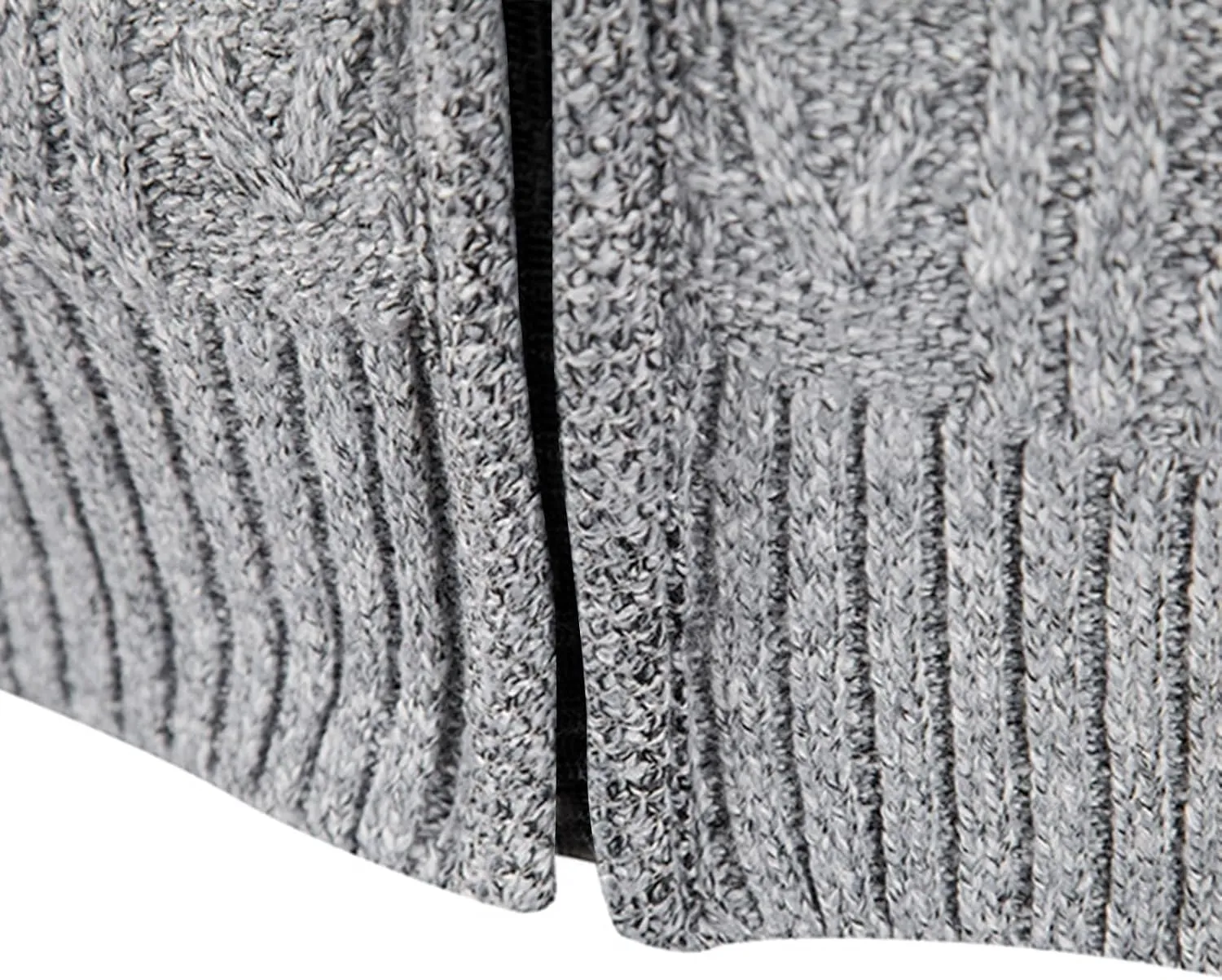 Men's Cardigan Sweaters Button Down Cable Knit Sweater Ribbed Sweater Stand Collar Sweaters Open Front Cardigan
