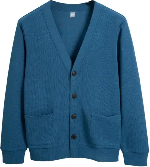 Mens Cardigan Sweaters with Buttons Fall Winter Casual Long Sleeve V Neck Button Down Sweaters