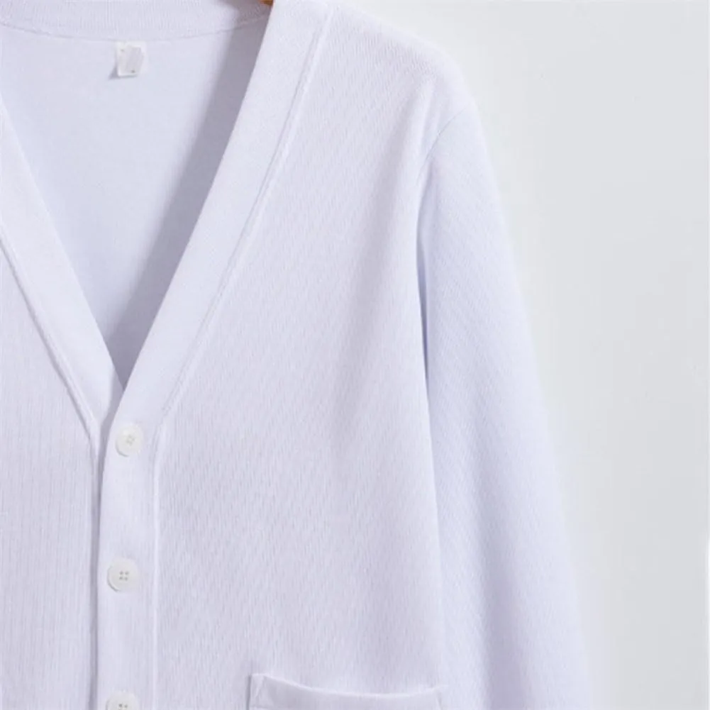 Mens Cardigan Sweaters with Buttons Fall Winter Casual Long Sleeve V Neck Button Down Sweaters