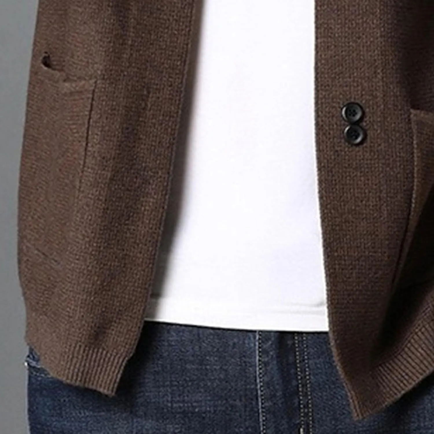 Men's Casual Cardigan Sweaters Button Down Knitted Sweaters Jackets Slim Fit Long Sleeve Cable Knit Cardigans