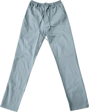 Men's Casual Cotton Pants Regular Fit Elastic Waist Straight Leg Chino Pants