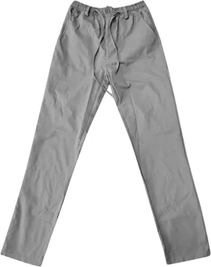 Men's Casual Cotton Pants Regular Fit Elastic Waist Straight Leg Chino Pants