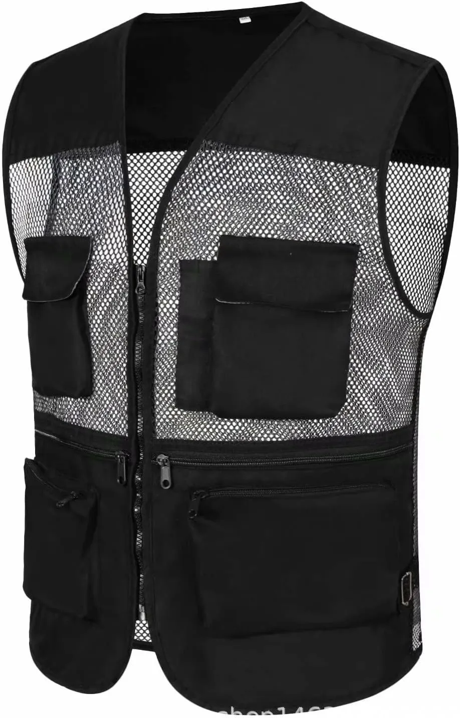 Men's Casual Outdoor Work Fishing Travel Photo Cargo Vest Multi Pockets Summer Mesh Casual Utility Military Vest