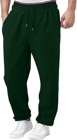 Men's Casual Pants Drawstring Lightweight Trousers Elastic Waist Yoga Lounge Pants with Pockets