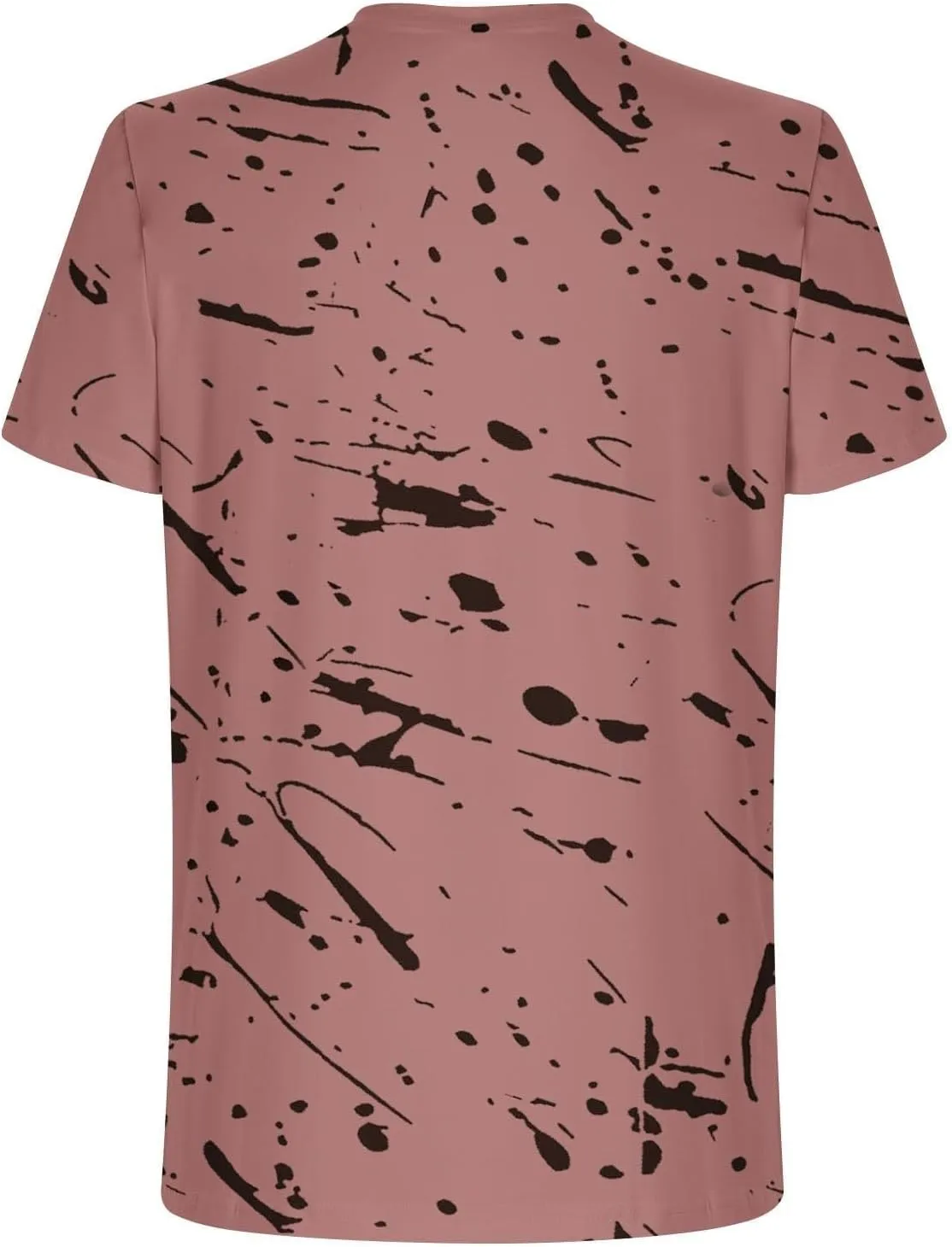 Men's Casual Printed T Shirt Crew Neck Short Sleeve Loose Fit Pullover Plus Size Breathable Sports Wear Stylish Summer Top