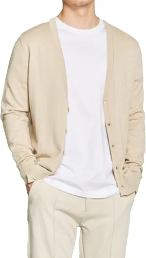 Mens Casual Slim Fit Cardigan Sweaters Cable Knit Cardigans V-Neck Long Sleeve Button Down Knitted Sweater Outwear