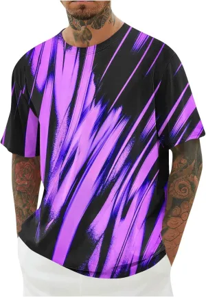 Mens Cotton T-Shirt Crew Neck Short Sleeve Tee Shirts Hipster Hip Hop Streetwear Casual Tops Gym Muscle Shirts
